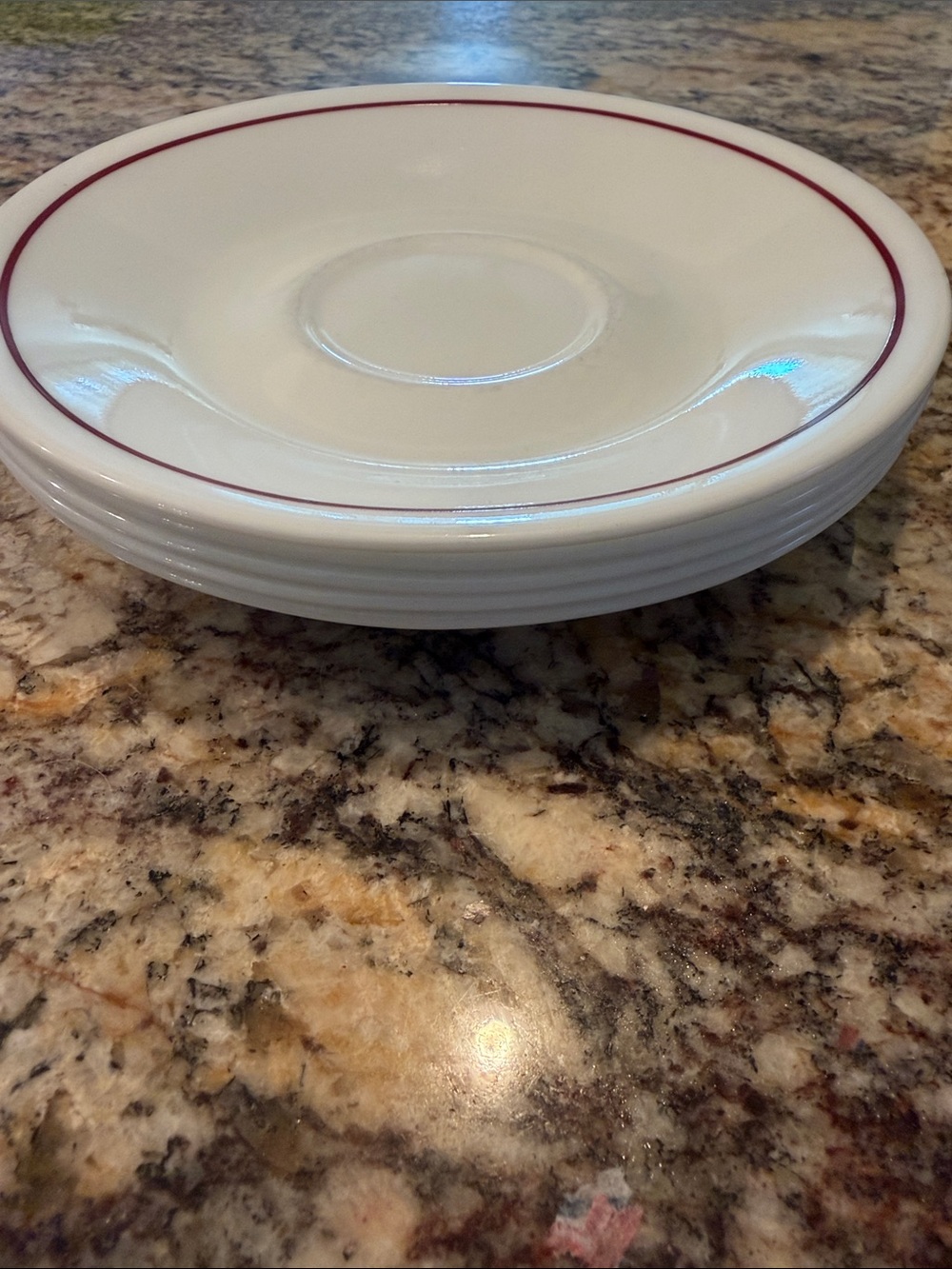 Corelle | Burgundy Rose Saucers | Set of 5 - Picture 4 of 5